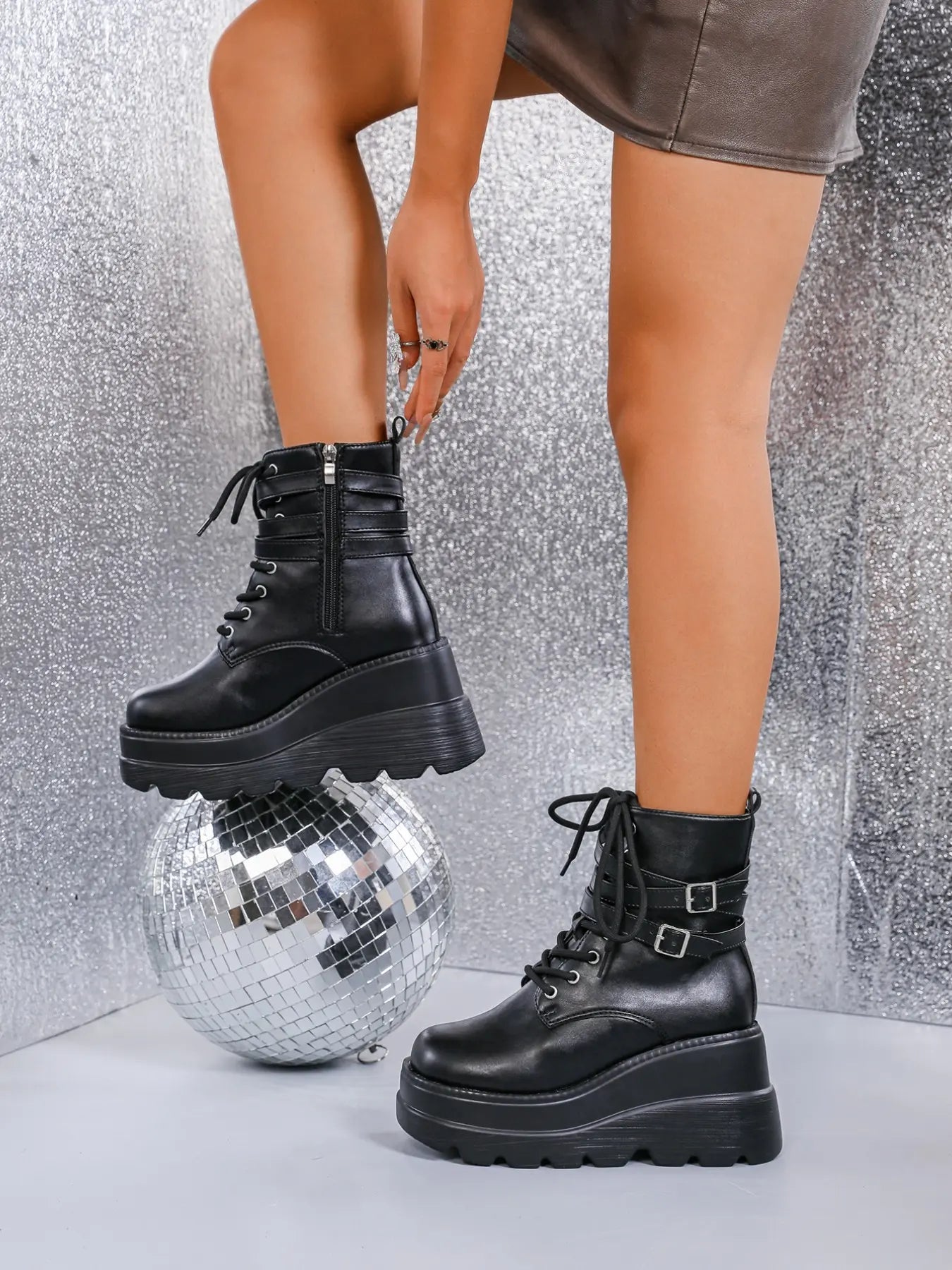 Women's Gothic Boots – Platform, Chunky Sole, Zip