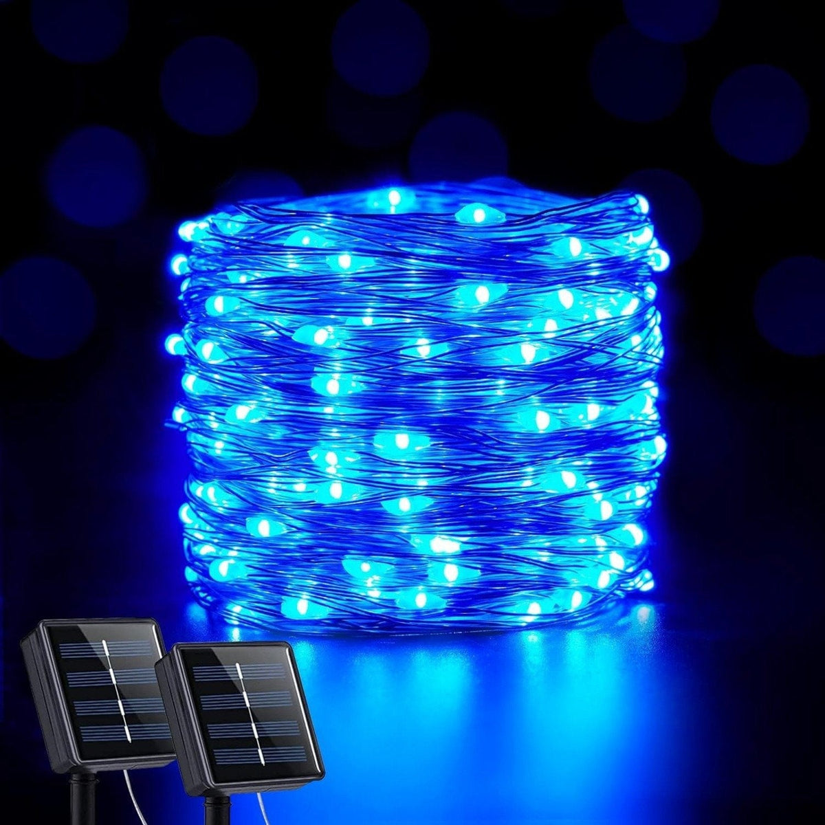 Solar Powered Flexible LED String Lights — 8 Modes, Auto On/Off, IP65 Waterproof