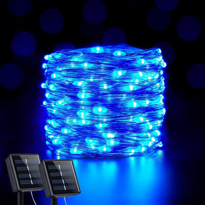 Solar Powered Flexible LED String Lights — 8 Modes, Auto On/Off, IP65 Waterproof