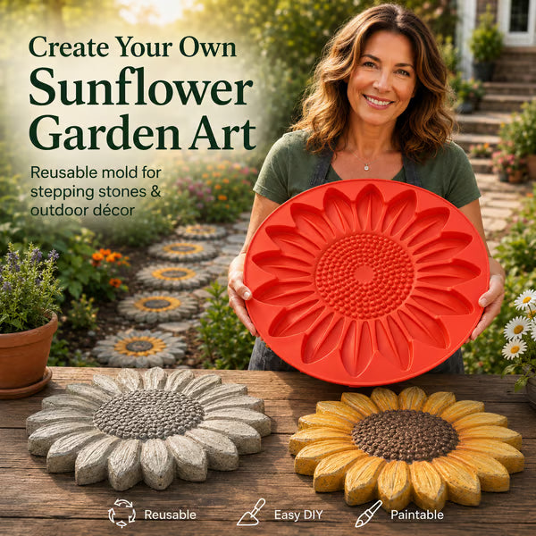 Reusable Sunflower Stepping Stone Mold!!!