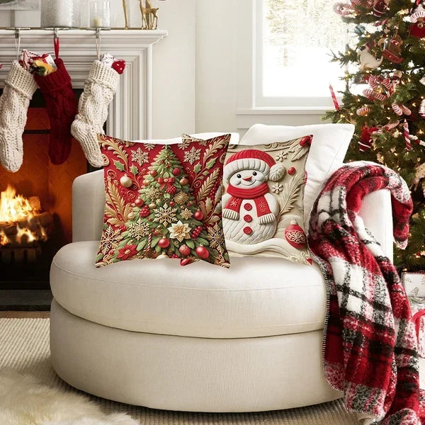 Christmas Best Seller Festive Red Pillow Cover — Add Holiday Cheer to Your Home