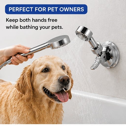 Hot Sale 49% OFF | Adjustable Shower Head Holder Set | No-Drill Suction Mount (2PCS)