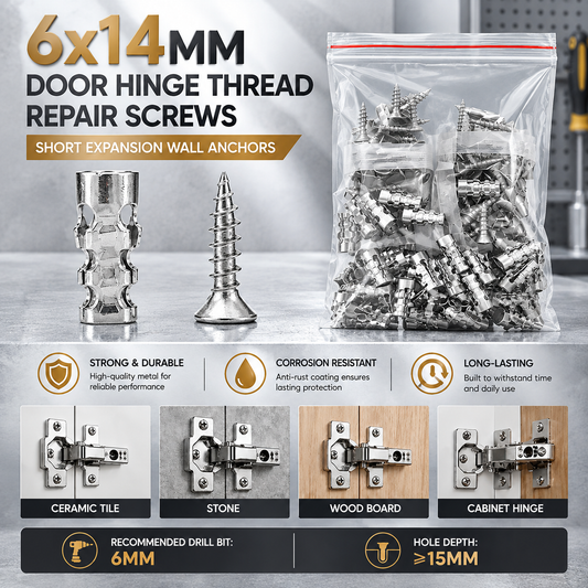 6x14mm Short Expansion Screws Set