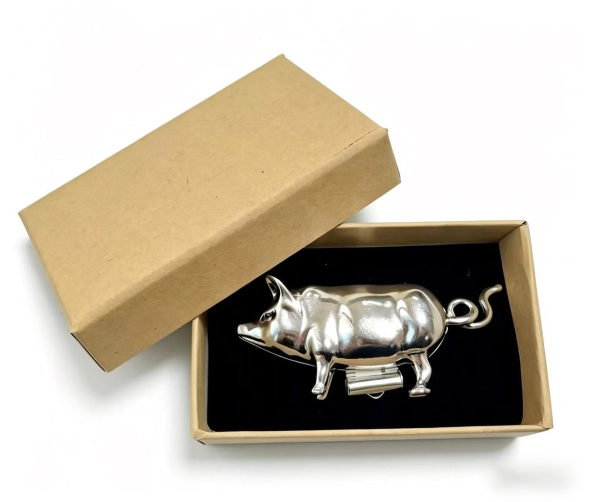 Antique-Inspired Pig Mini Tape Measure