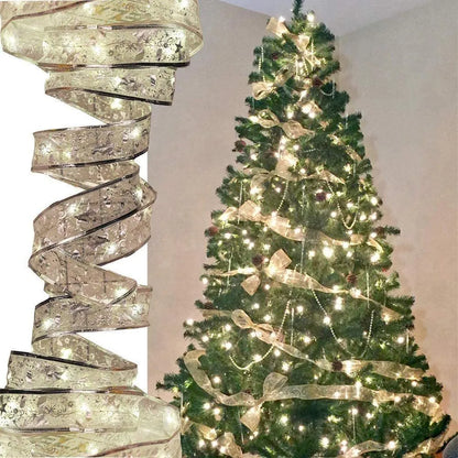 Christmas Ribbon Lights — Festive & Sparkling Holiday Decoration
