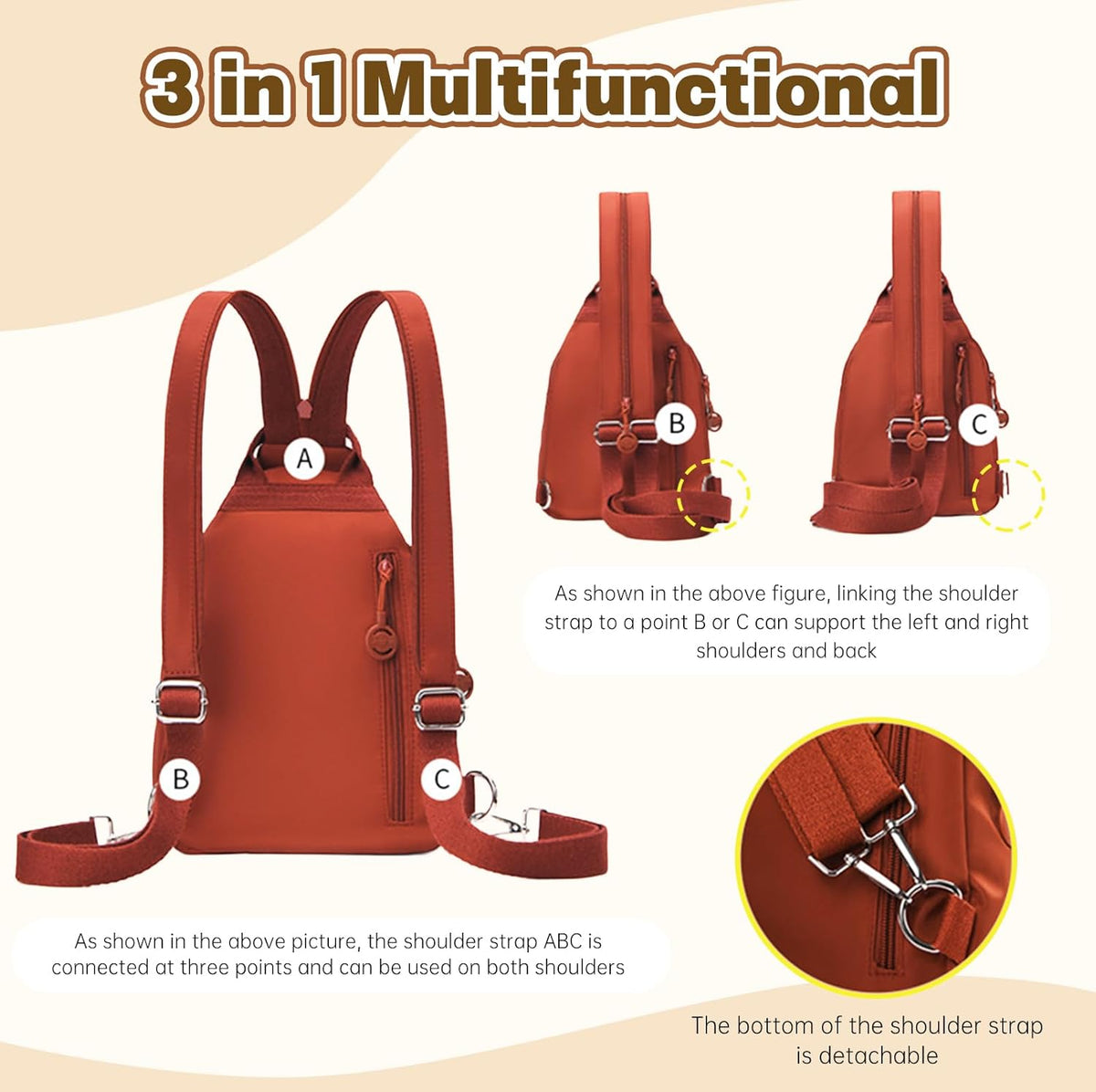 2026 Premium Anti-Theft 3-in-1 Tote — Smart Hidden Pockets, Convertible Straps & Waterproof