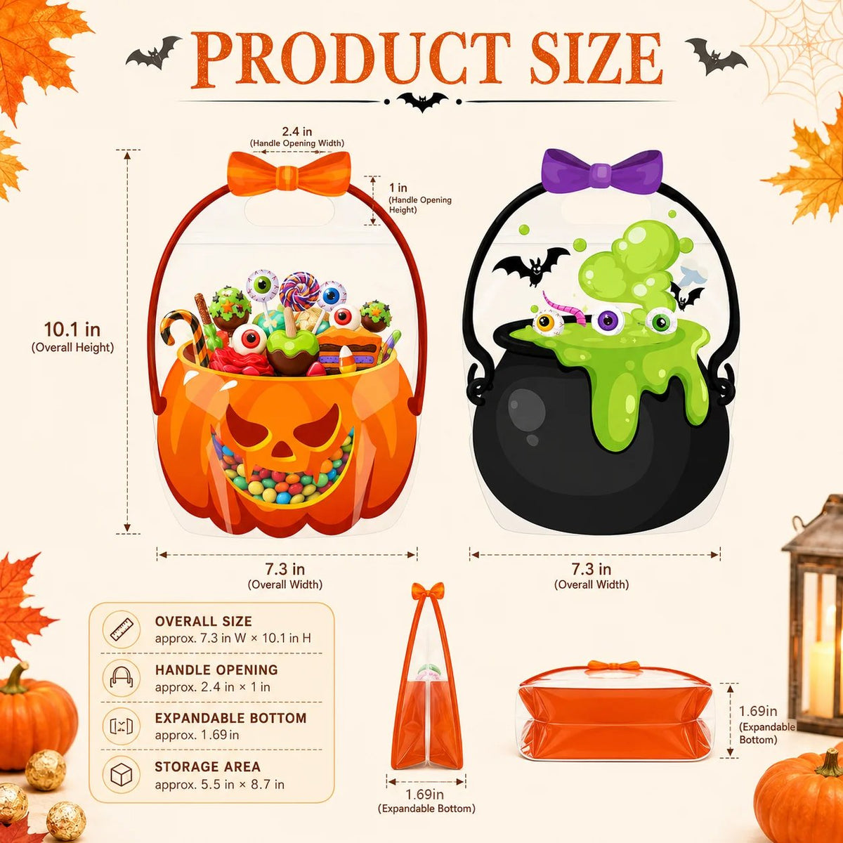 Last Day 50% OFF - Halloween Plastic Goodie Bags