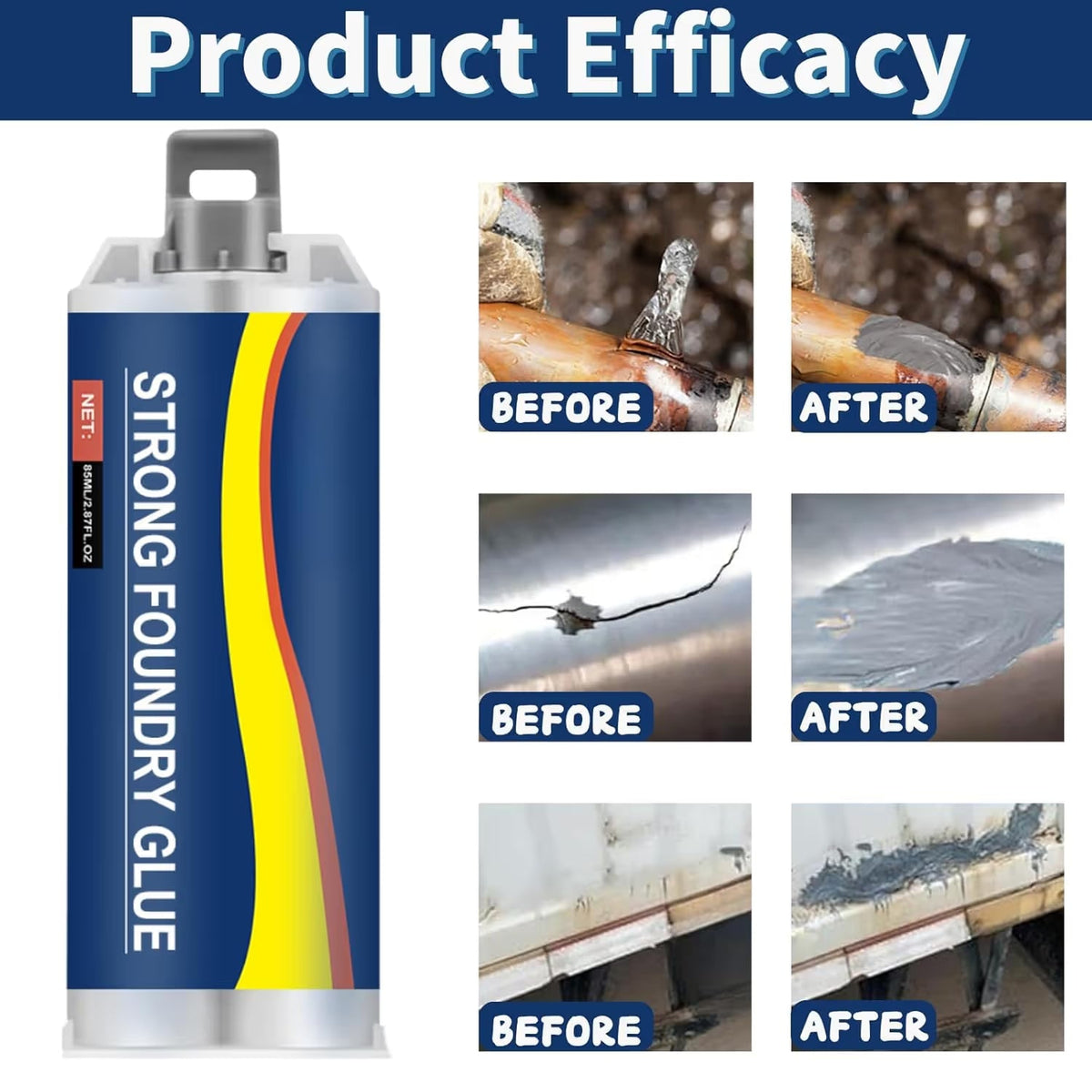Waterproof & High-Temperature Resistant Metal Repair Adhesive