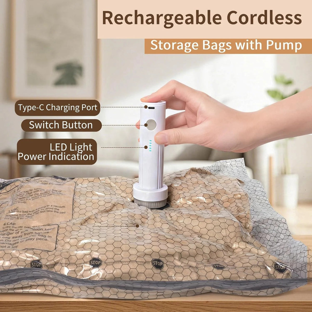 TravelSpace Pro Vacuum Saver Kit – Device + 15 Bags [Full Kit – All Sizes]