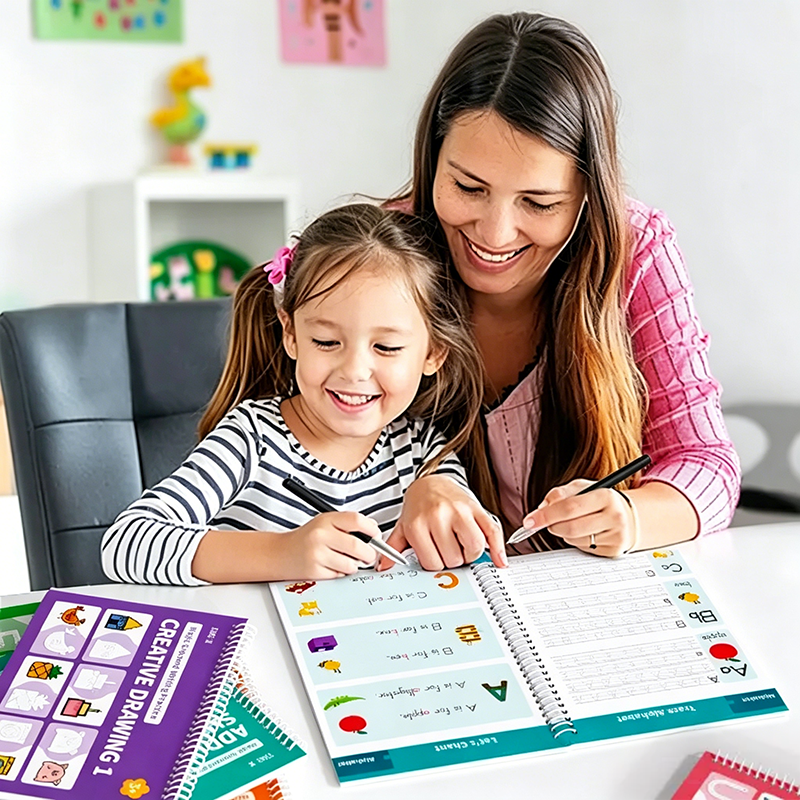 Kids Reusable Writing Workbook, Early Learning Gift