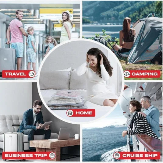 TravelSpace Pro Vacuum Saver Kit – Device + 15 Bags [Full Kit – All Sizes]