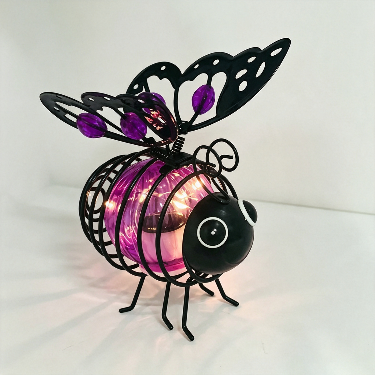 Limited-Time 50% OFF | Hanging Solar Bee Light – Warm Amber Glow for Garden Nights