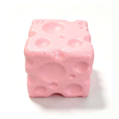 Cheese Cube Squishy Toy, Soft Moldable Petroleum Jelly-Filled Squeeze Ball