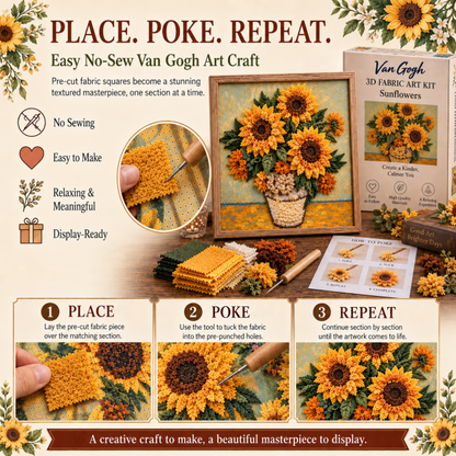 Van Gogh 3D Fabric Poke Art Kit