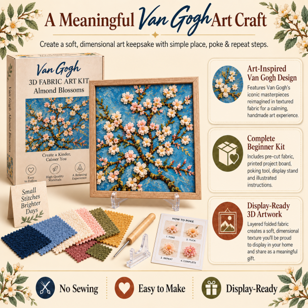 Van Gogh 3D Fabric Poke Art Kit