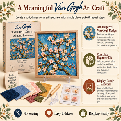 Van Gogh 3D Fabric Poke Art Kit