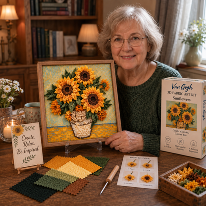 Van Gogh 3D Fabric Poke Art Kit