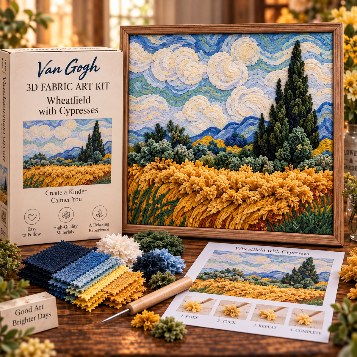 Van Gogh 3D Fabric Poke Art Kit
