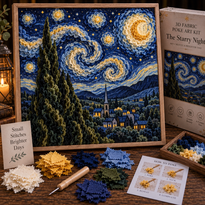 Van Gogh 3D Fabric Poke Art Kit