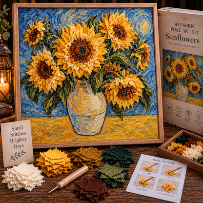 Van Gogh 3D Fabric Poke Art Kit
