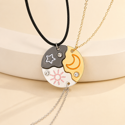 Magnetic Rhinestone Star, Moon & Sun Necklaces (3pc) – Connect as One