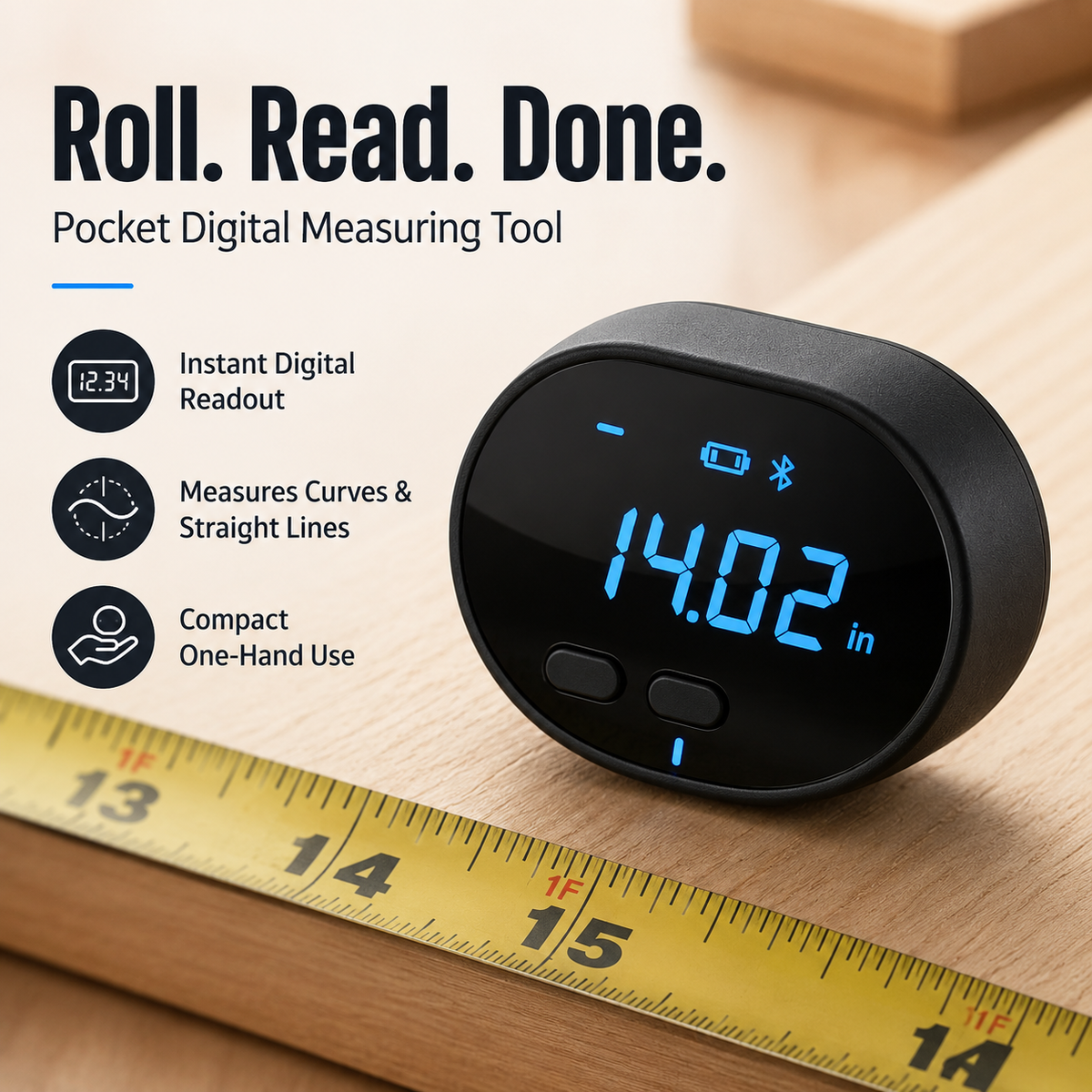 Digital Distance Measuring Wheel With LCD Display