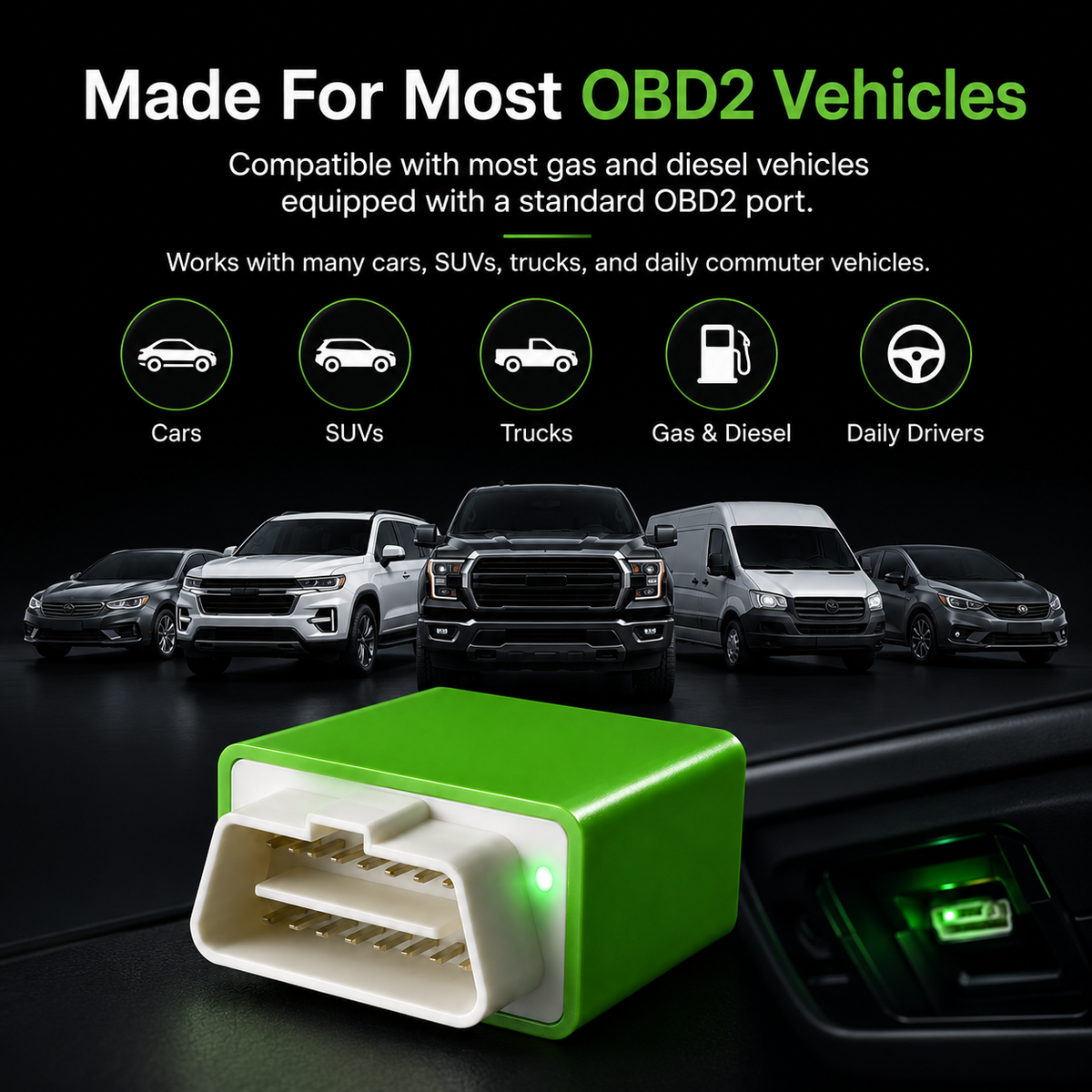 OBD2 Fuel Optimizer – Plug In & Drive