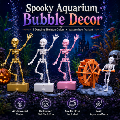 Dancing Skeleton Bubble Aquarium Ornament