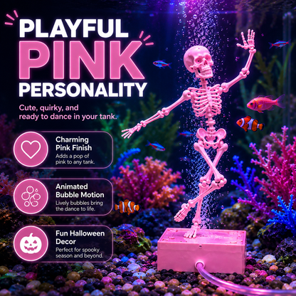 Dancing Skeleton Bubble Aquarium Ornament