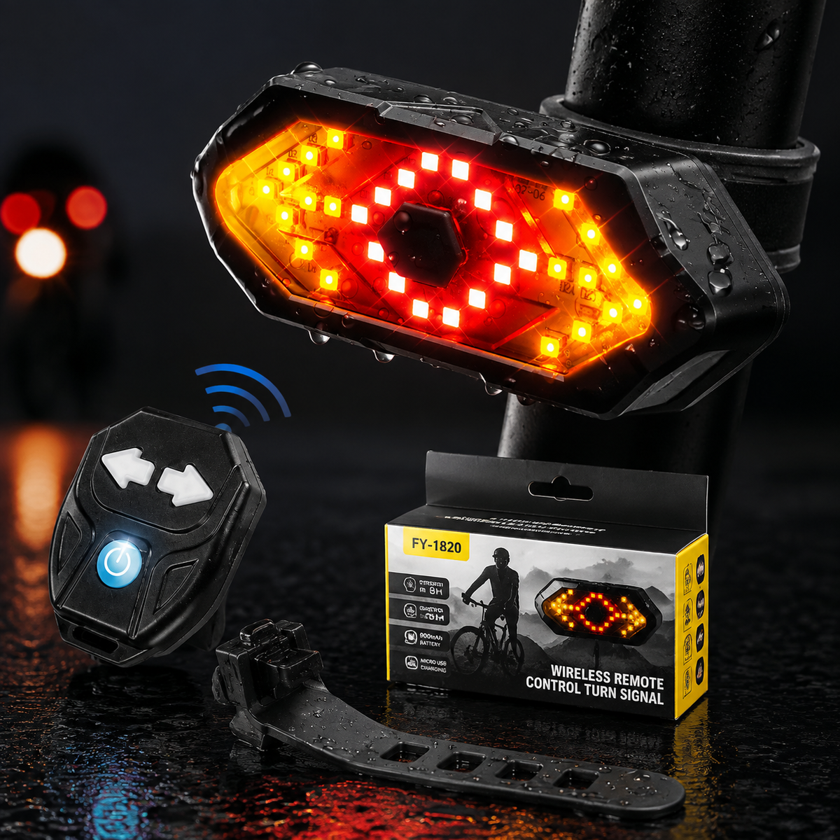 49% OFF Limited Time Deal | Smart Wireless Bike Tail Light With Turn Signals & Remote Control