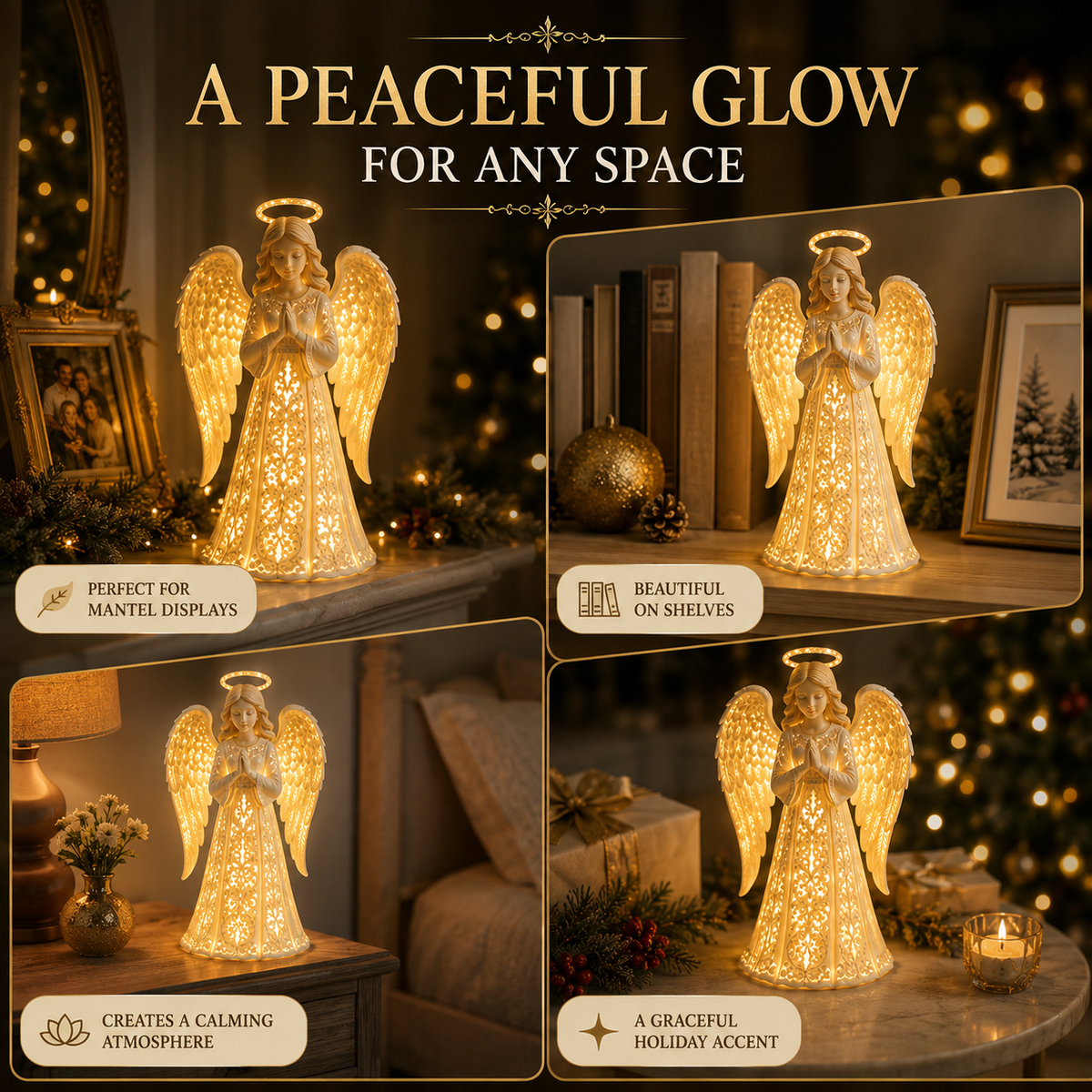 Angel Guardian Christmas Light – Warm Holiday Glow