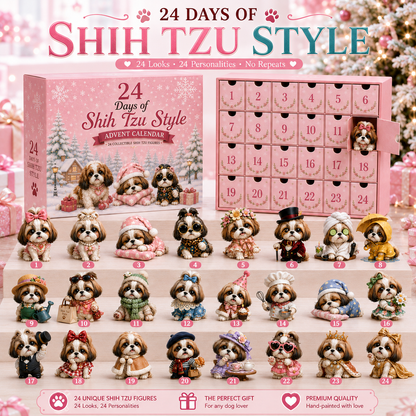 Limited Stock 50% OFF - 24 Days of Shih Tzu Style Advent Calendar – 24 Unique Shih Tzu Collectibles