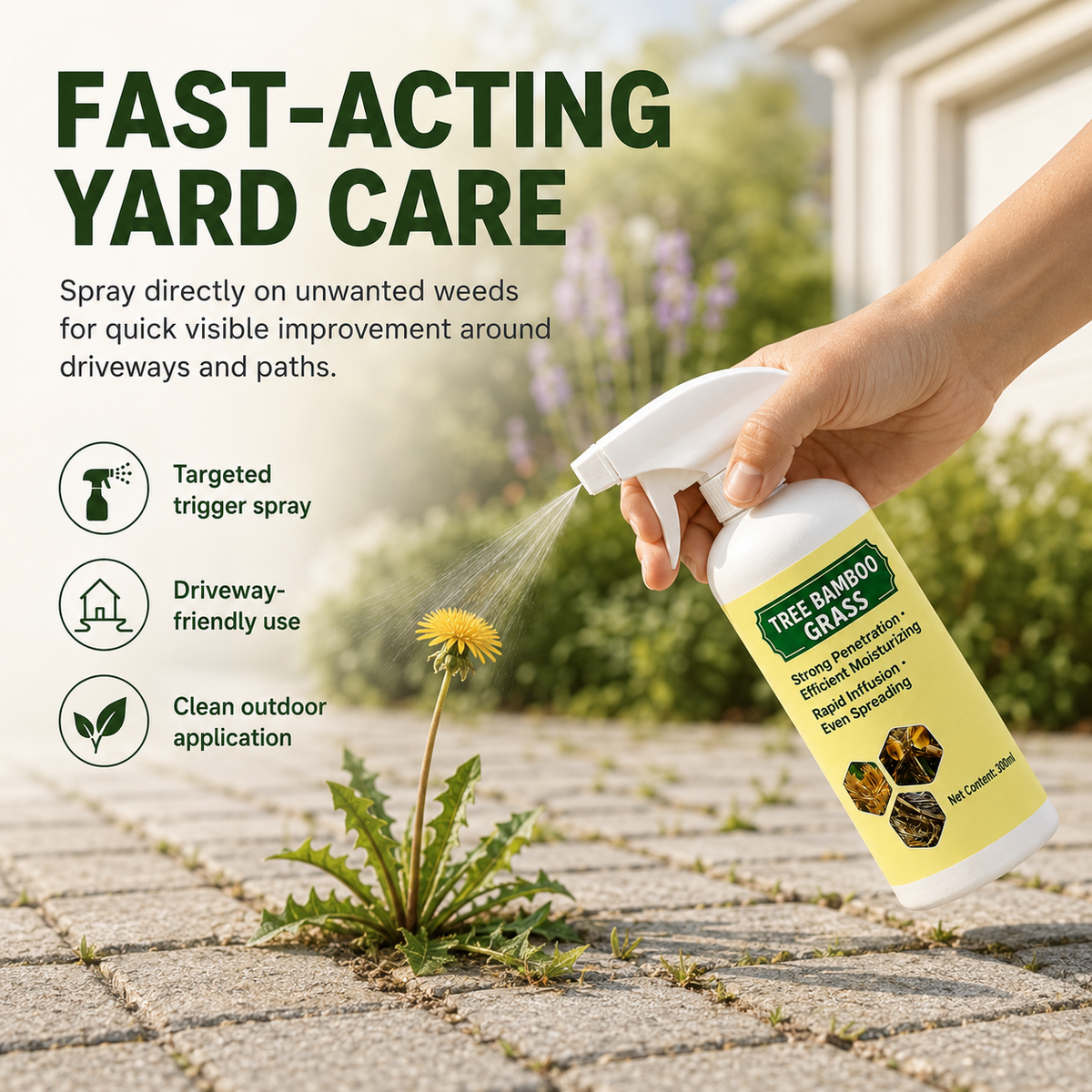 Fast-Acting Natural Weed & Grass Killer Spray