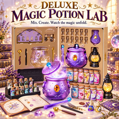 Deluxe Magic Potion Lab Kit — Light-Up Cauldron with Sound & Mist Effects