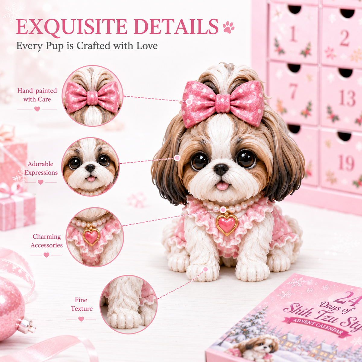 Limited Stock 50% OFF - 24 Days of Shih Tzu Style Advent Calendar – 24 Unique Shih Tzu Collectibles
