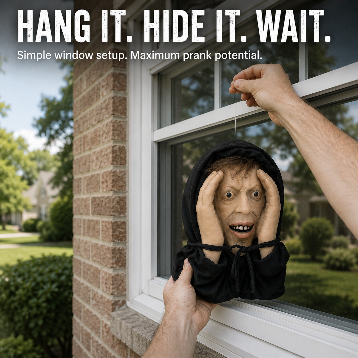 Creepy Window Prank Mask – Realistic Halloween Scare Prop