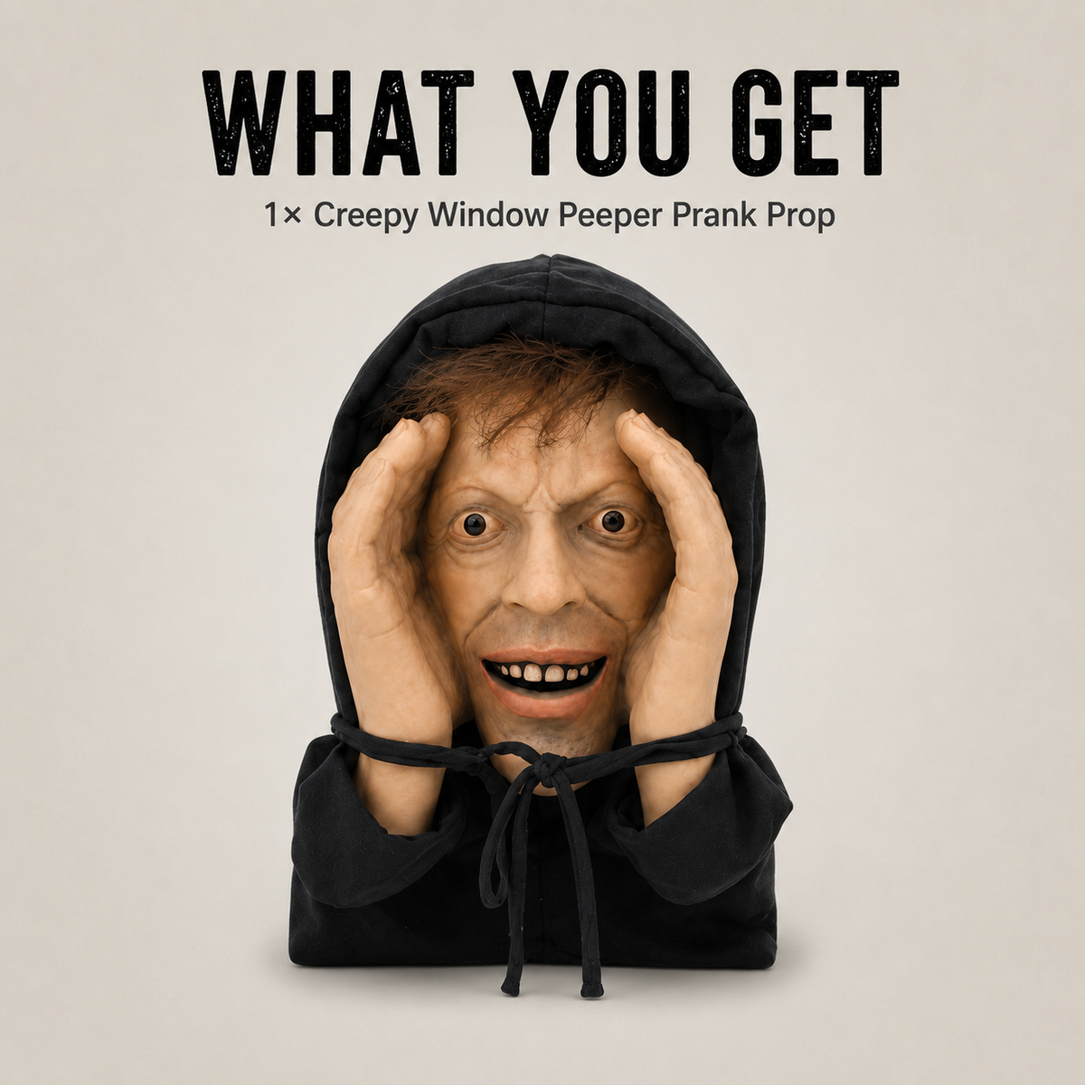 Creepy Window Prank Mask – Realistic Halloween Scare Prop