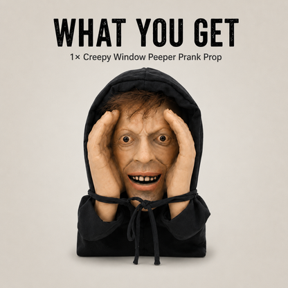 Creepy Window Prank Mask – Realistic Halloween Scare Prop