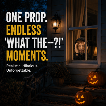 Creepy Window Prank Mask – Realistic Halloween Scare Prop