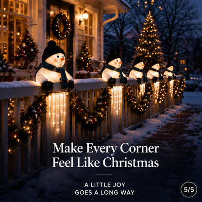 WinterGlow Snowman Icicle Light Decor