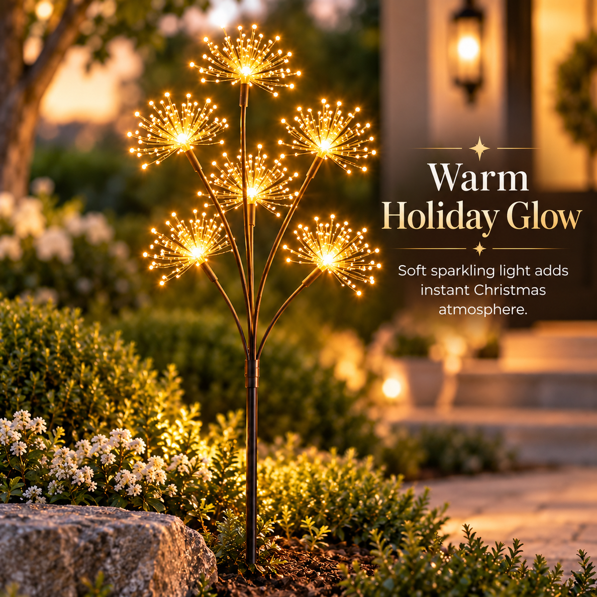 Solar Starlight Garden Branches – 3-Piece Warm White Outdoor Light Set
