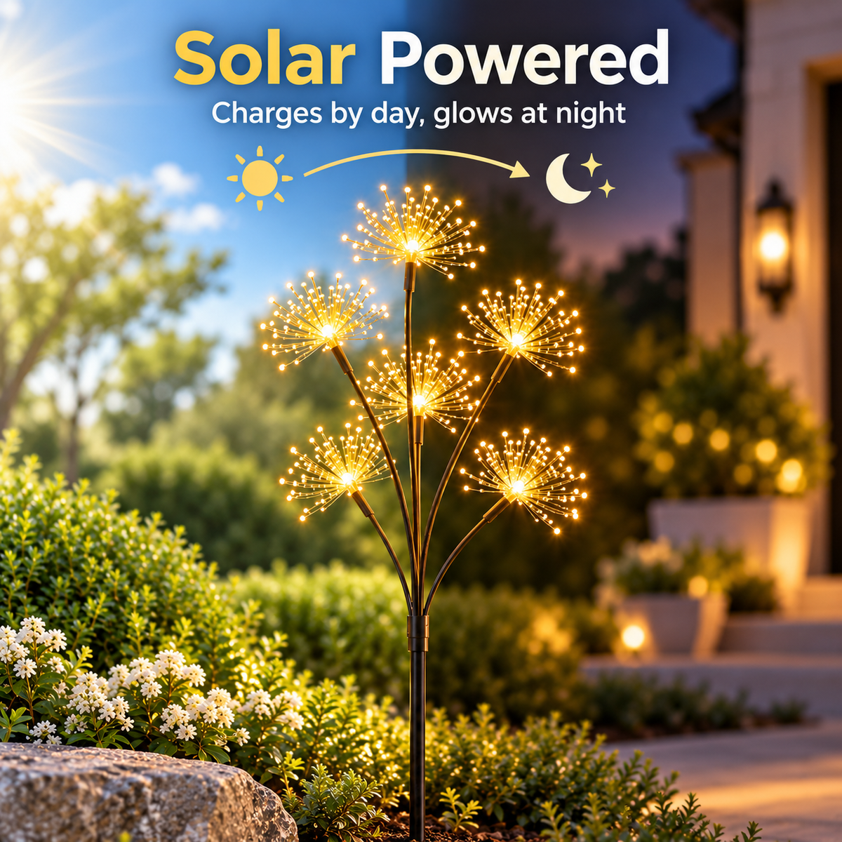 Solar Starlight Garden Branches – 3-Piece Warm White Outdoor Light Set