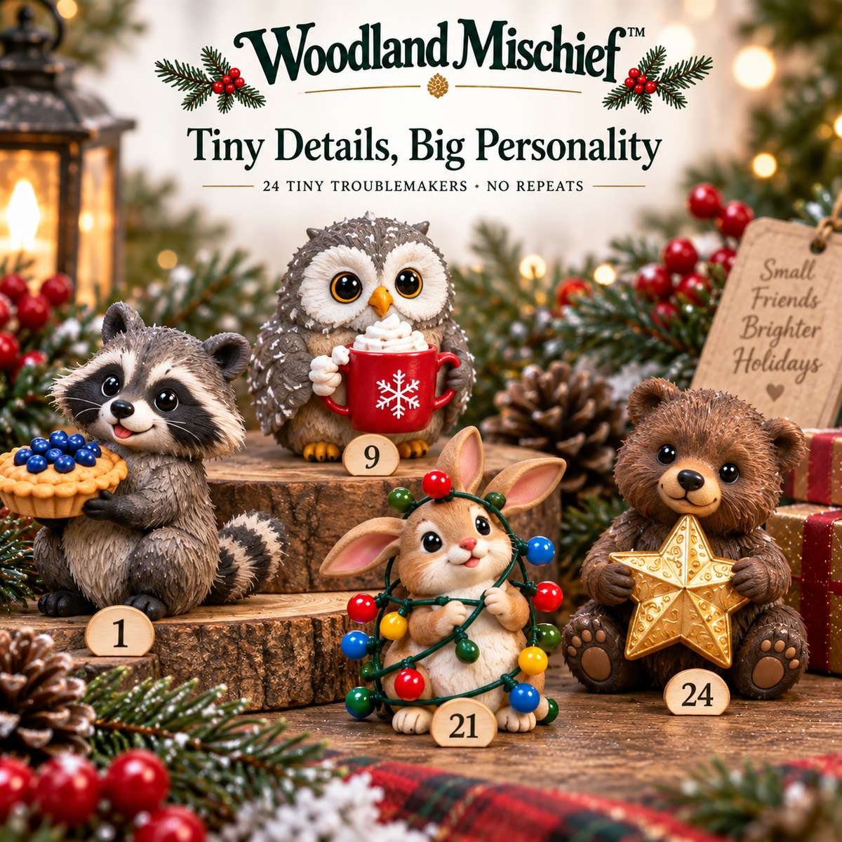 Woodland Mischief™ – 24 Tiny Troublemakers, 24 Unique Woodland Collectibles