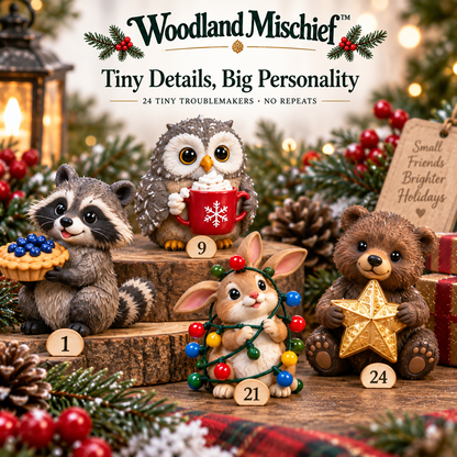 Woodland Mischief™ – 24 Tiny Troublemakers, 24 Unique Woodland Collectibles