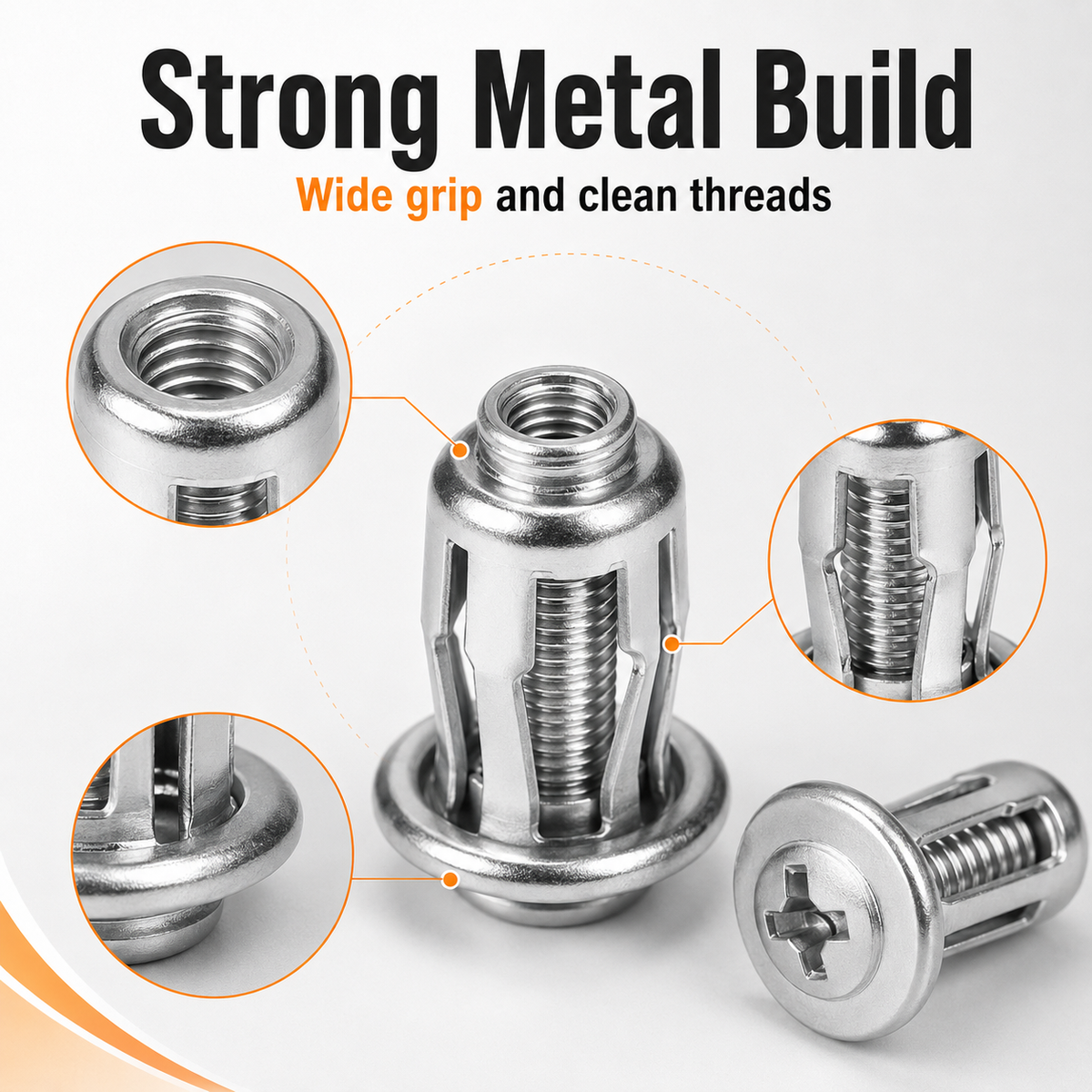 30/90PCS Rivet Nut Fastener Set — Strong Hold, Easy Install