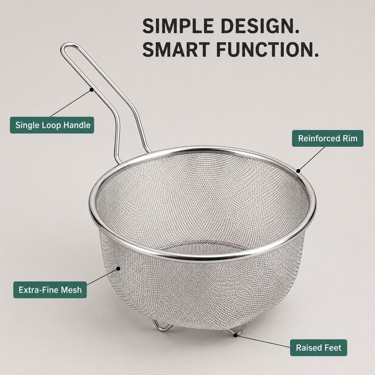 Stainless Steel Sieve with Handle