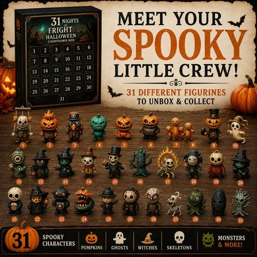 31 Nights of Fright – Halloween Countdown Box with Figurines