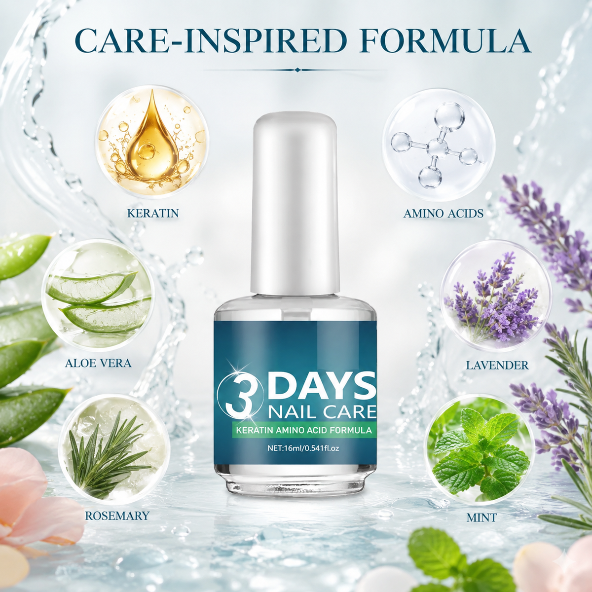 LAST DAY 49% OFF3 Days Nail Care - Keratin Amino Acid Formula, Suitable for Soft and Fragile Nails