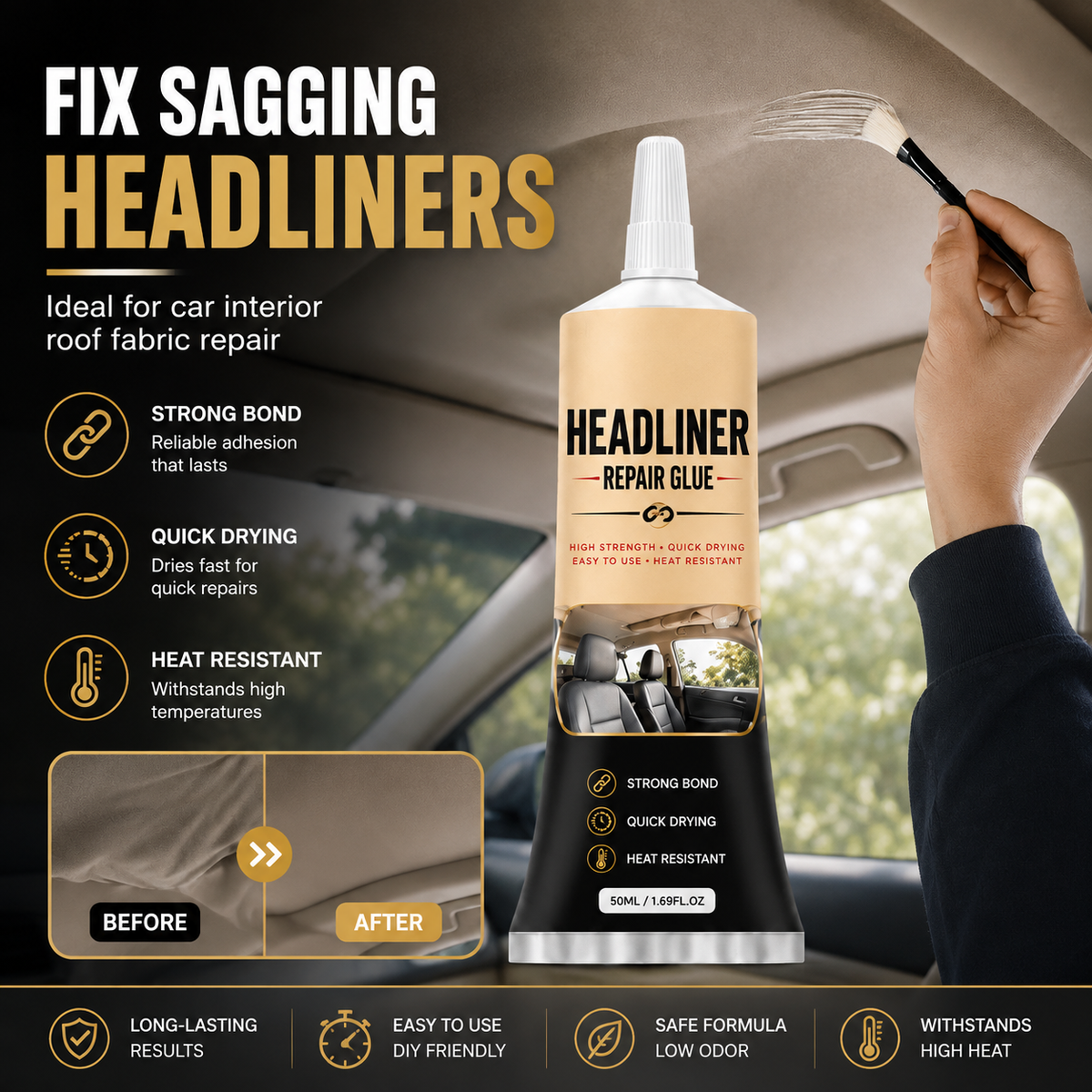 Waterproof Car Headliner Repair Glue