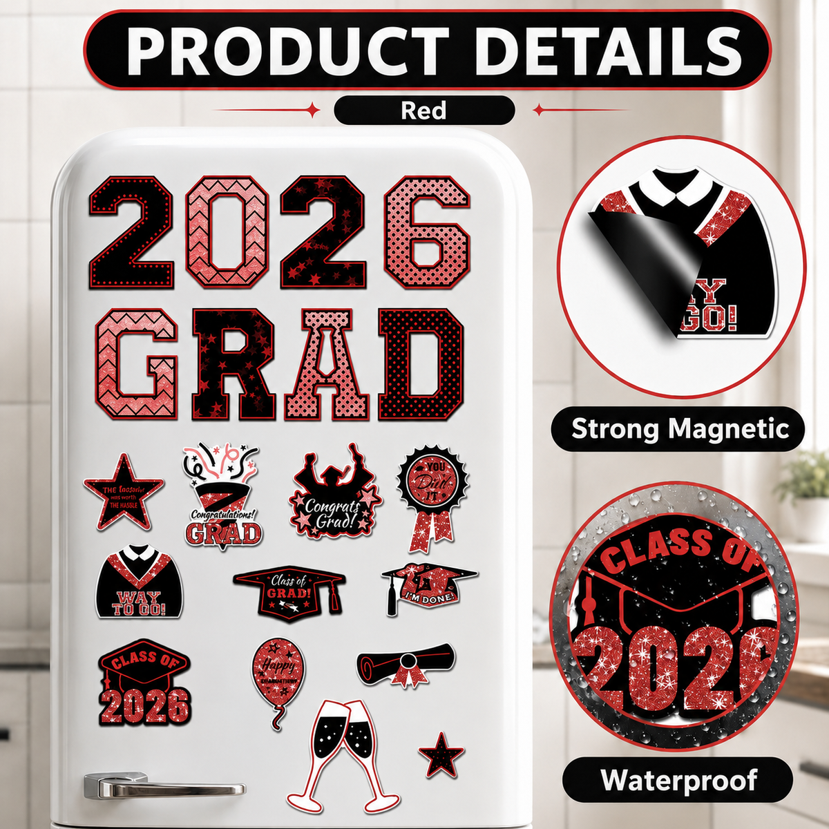 20 Pcs Graduation Magnets 2026 Cruise Door Car Magnets